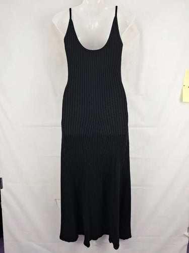 Anna Quan Knitted Flared Onyx Dress Size 8 by SwapUp-Online Second Hand Store-Online Thrift Store