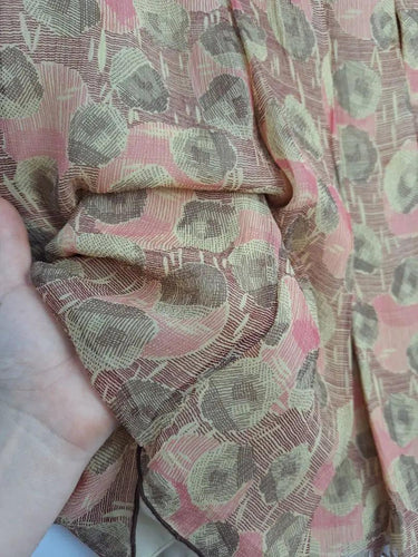 Anna Sui Silk Dainty Brown Skirt Size 10 by SwapUp-Online Second Hand Store-Online Thrift Store