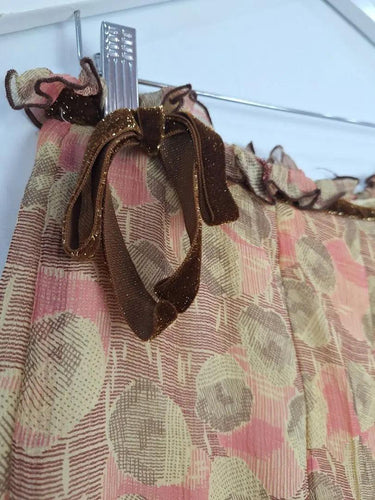 Anna Sui Silk Dainty Brown Skirt Size 10 by SwapUp-Online Second Hand Store-Online Thrift Store