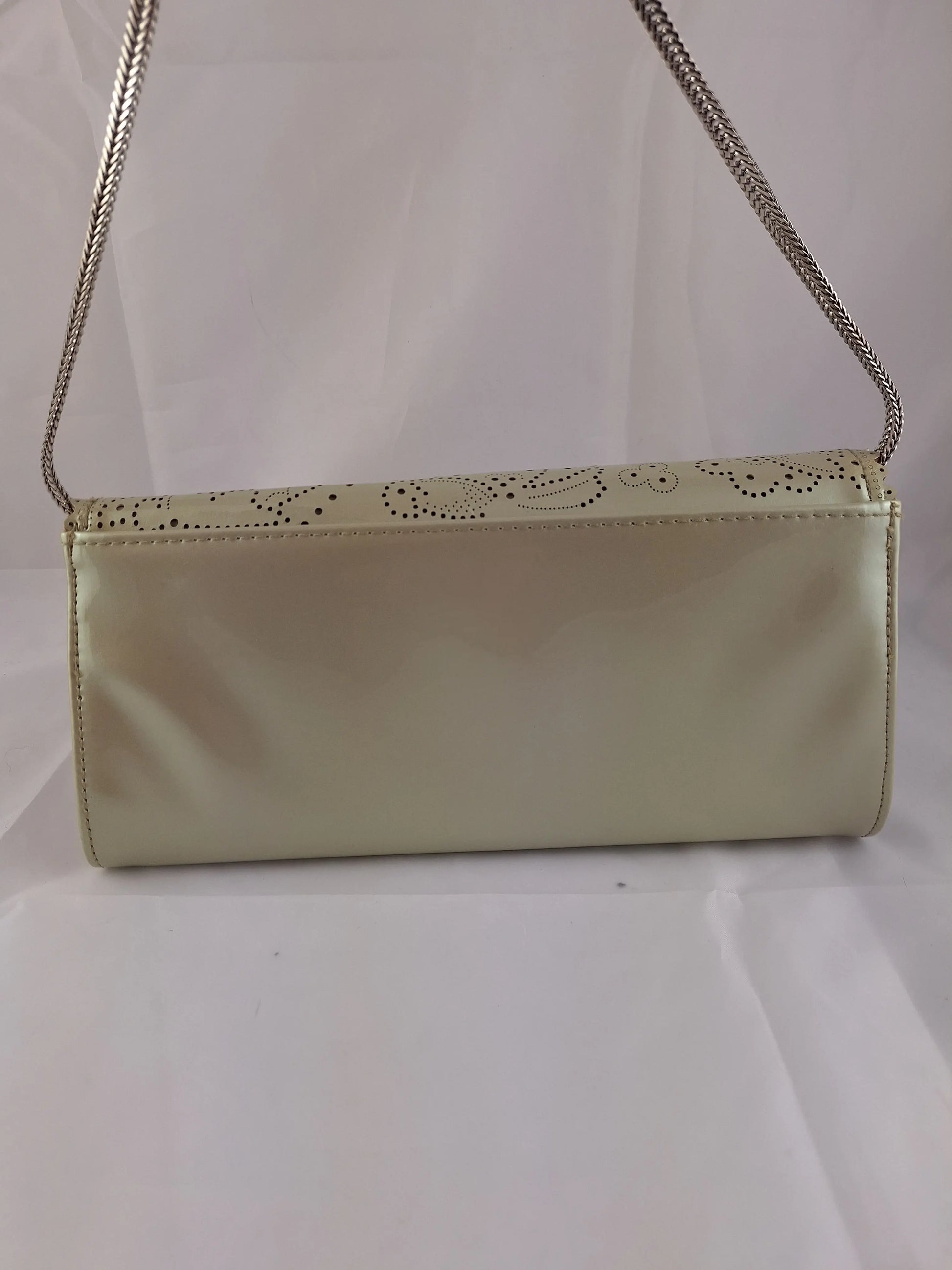Anthea Crawford Champagne Metallic Clutch Bag Size OSFA by SwapUp-Online Second Hand Store-Online Thrift Store