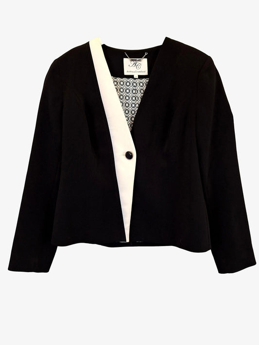 Anthea Crawford Monochromatic Single Breasted Blazer Size 10 by SwapUp-Online Second Hand Store-Online Thrift Store