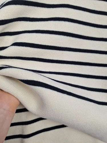 Arket Heavy Striped open Collar Jumper Size L by SwapUp-Online Second Hand Store-Online Thrift Store