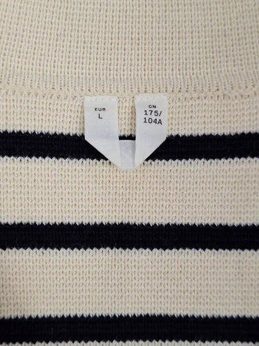 Arket Heavy Striped open Collar Jumper Size L by SwapUp-Online Second Hand Store-Online Thrift Store