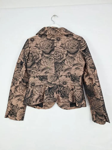 Armani Collezioni 80's Rose V Neck Blazer Size 8 by SwapUp-Online Second Hand Store-Online Thrift Store