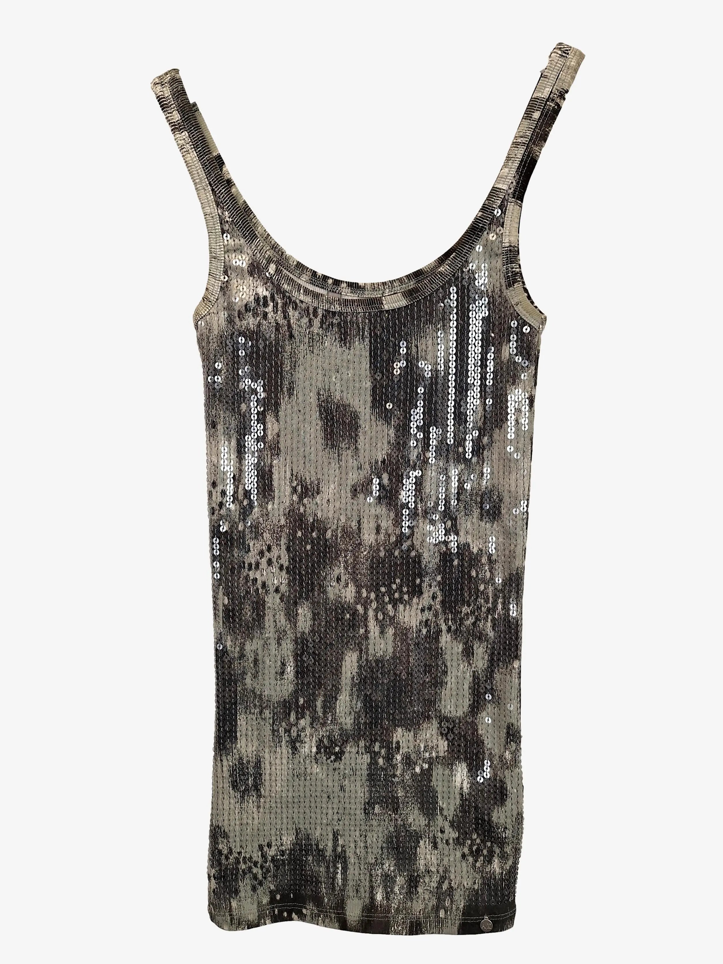 Armani Exchange Sequin Long Tank Top Size S SwapUp