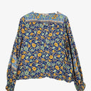 Arnhem Blue Floral Button Down Top Size 10 by SwapUp-Online Second Hand Store-Online Thrift Store