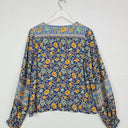 Arnhem Blue Floral Button Down Top Size 10 by SwapUp-Online Second Hand Store-Online Thrift Store