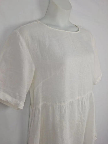 Assembly Label Light Casual Linen Smock Midi Dress Size 10 by SwapUp-Online Second Hand Store-Online Thrift Store