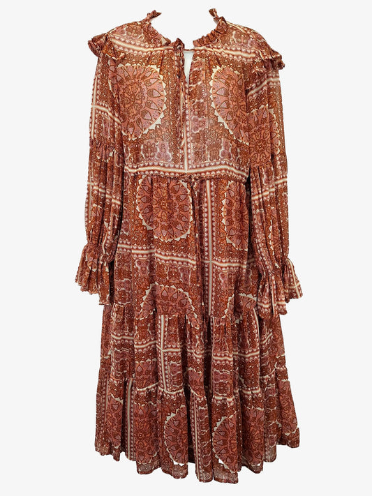 Assorted Brands Bohemian Metallic Paisley Maxi Dress Size 12 by SwapUp-Online Second Hand Store-Online Thrift Store