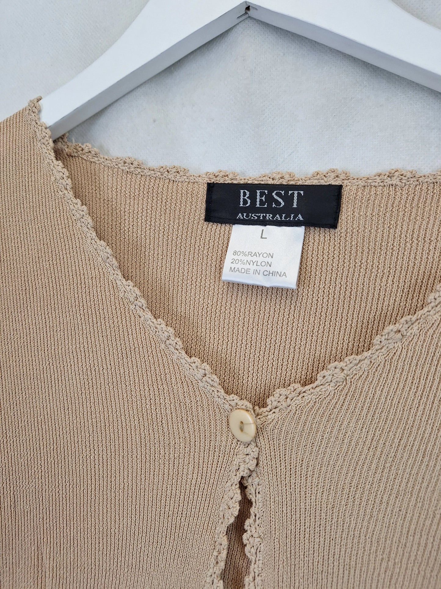 Assorted Brands Caramel Lightweight Stretch Cardigan Size L by SwapUp-Online Second Hand Store-Online Thrift Store