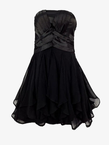 Assorted Brands Chic Ruffle Strapless Party Dress Size 10 by SwapUp-Online Second Hand Store-Online Thrift Store