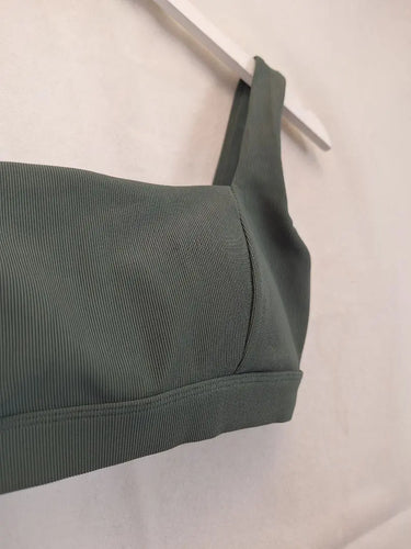 Assorted Brands Forest Ribbed Square Neck Yoga Top Size S by SwapUp-Online Second Hand Store-Online Thrift Store