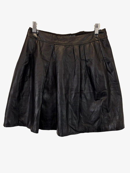 Assorted Brands Pleated Leather Mini Skirt Size 10 SwapUp