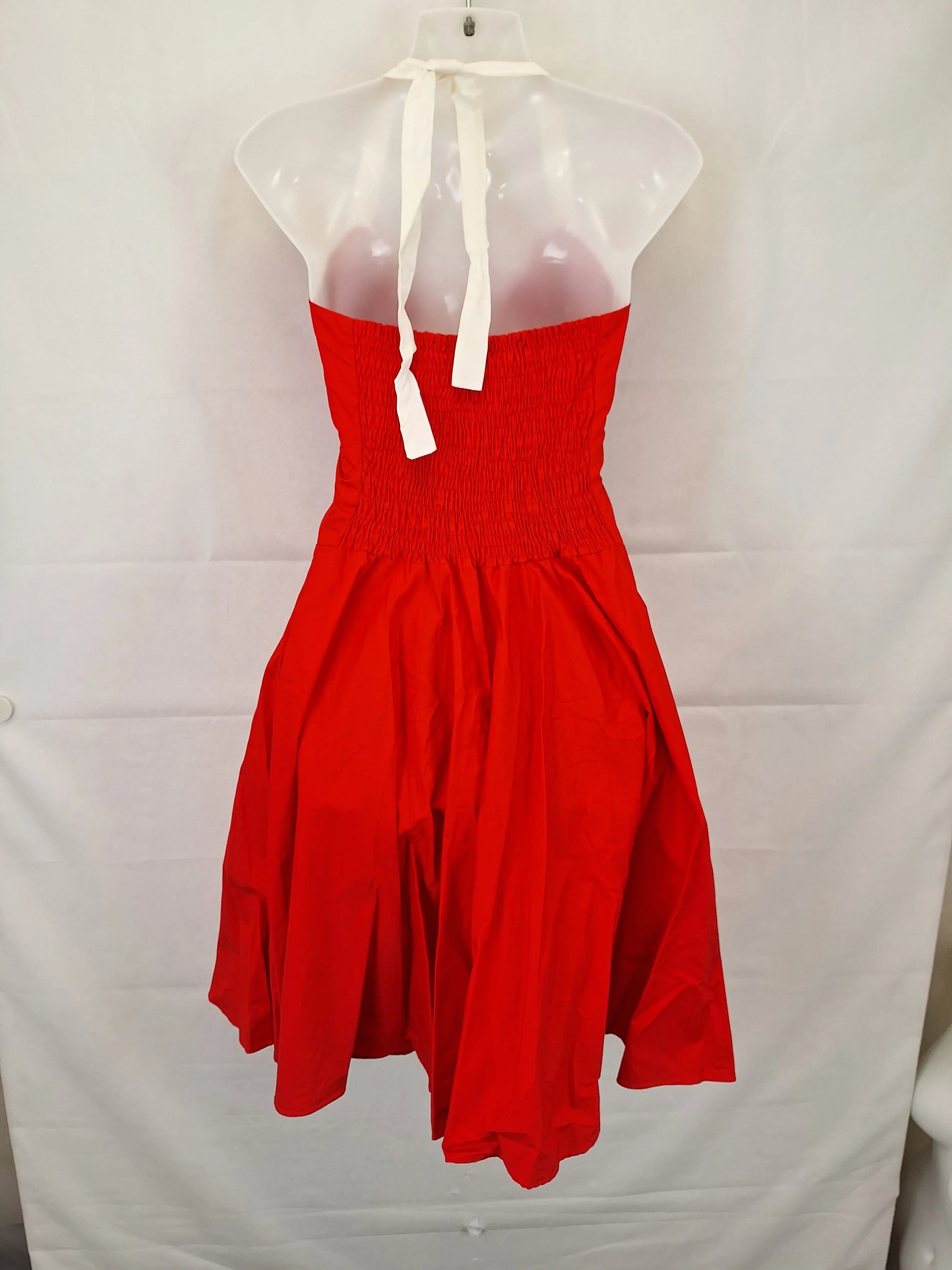 Assorted Brands Retro Halter Neck Midi Dress Size M by SwapUp-Online Second Hand Store-Online Thrift Store