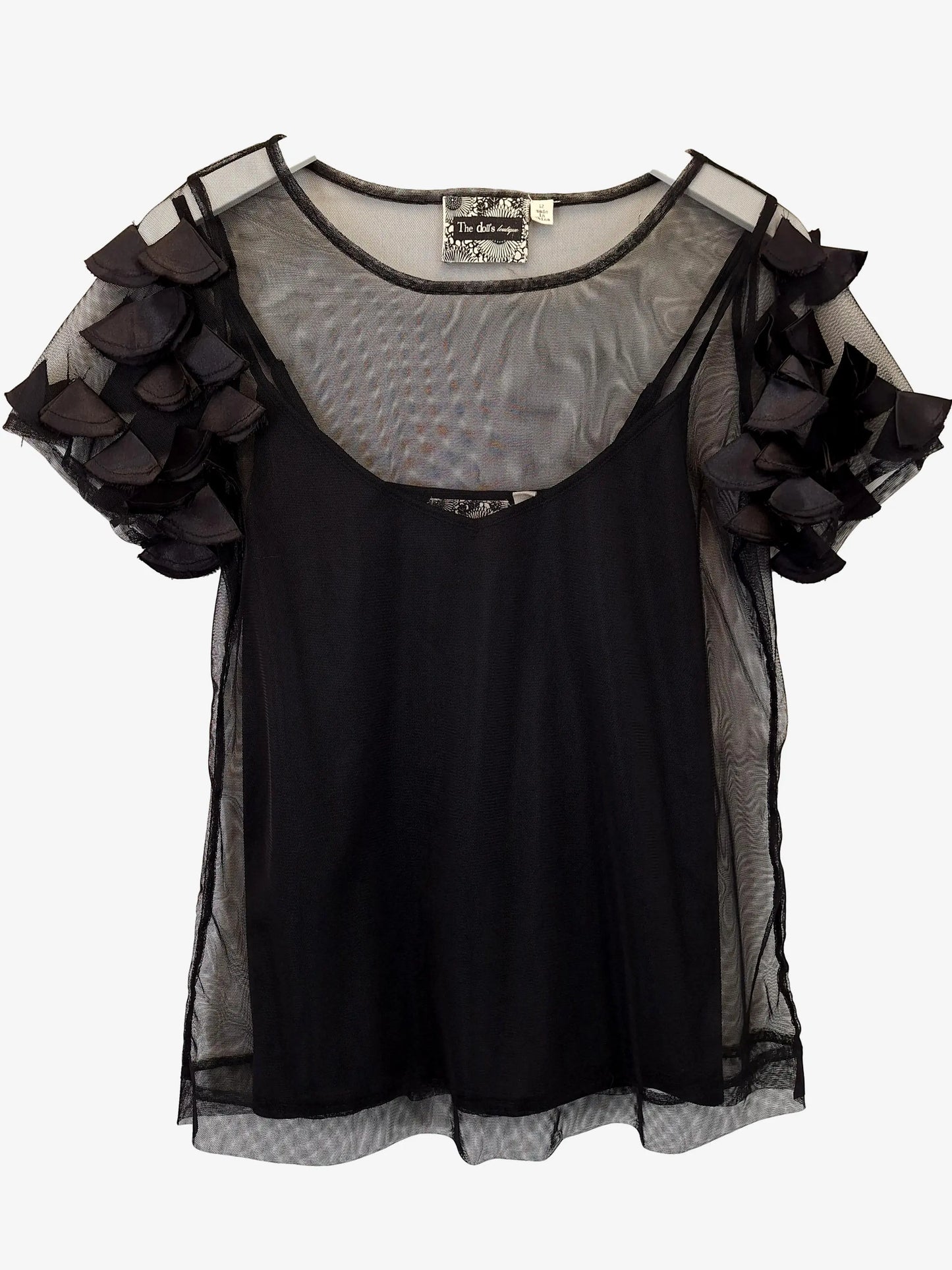 Assorted Brands Sheer Flutter Sleeve Top Size 12 by SwapUp-Online Second Hand Store-Online Thrift Store