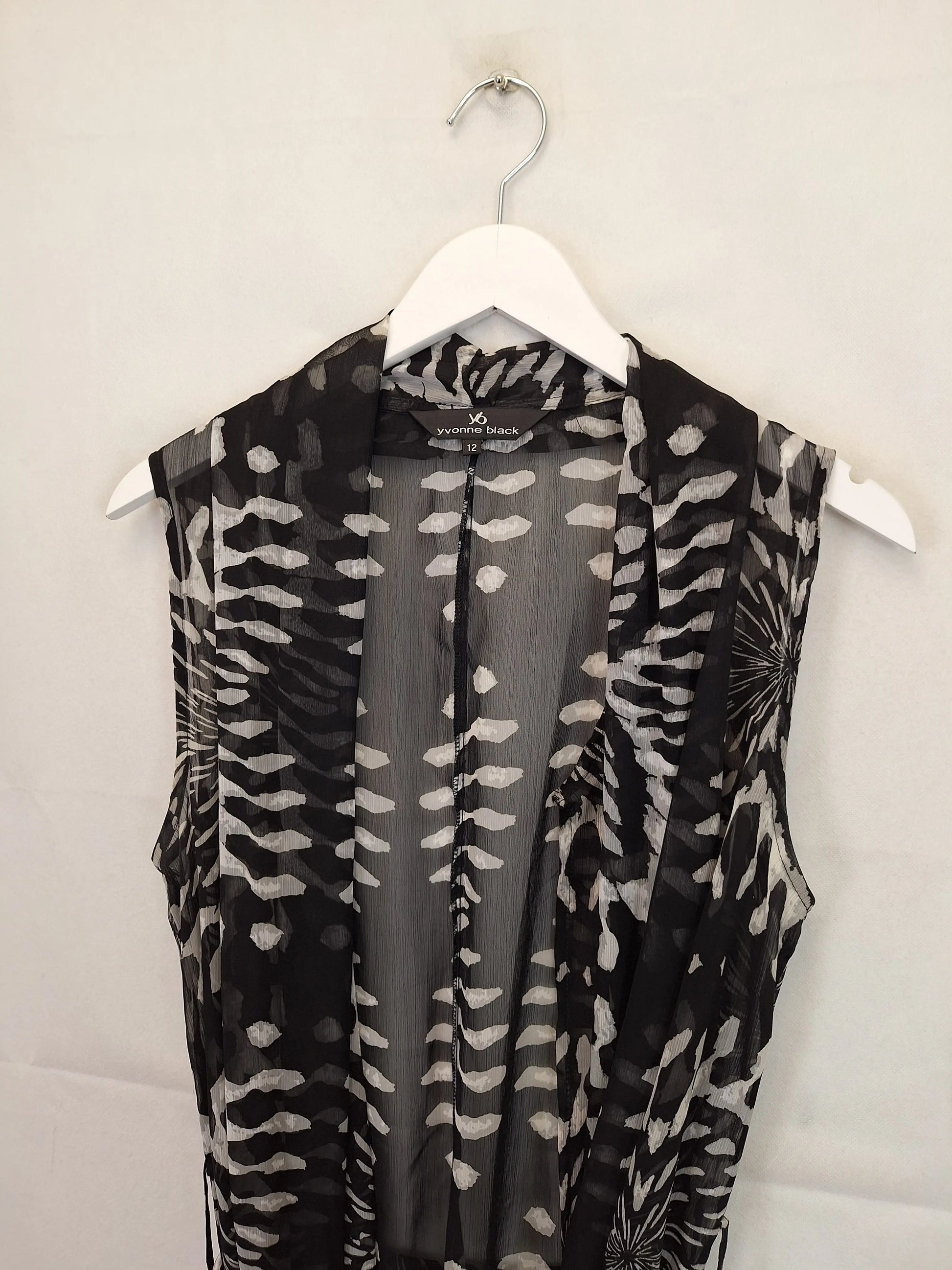 Assorted Brands Sheer Print Party Vest Size 12 by SwapUp-Online Second Hand Store-Online Thrift Store