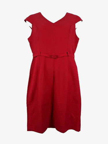 Atmos & Here Burgundy Tailored Amy Midi Dress Size 18 by SwapUp-Online Second Hand Store-Online Thrift Store
