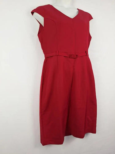 Atmos & Here Burgundy Tailored Amy Midi Dress Size 18 by SwapUp-Online Second Hand Store-Online Thrift Store