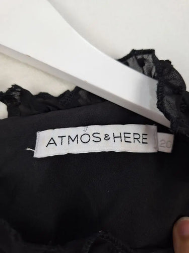 Atmos & Here High Neck Ruffle Textured Blouse Size 20 by SwapUp-Online Second Hand Store-Online Thrift Store