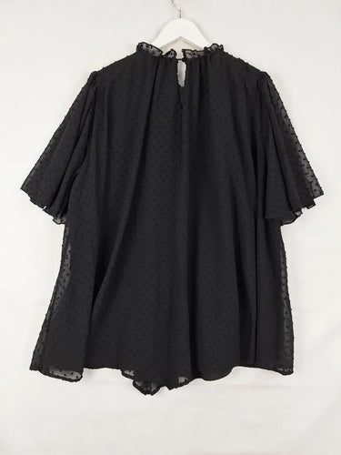 Atmos & Here High Neck Ruffle Textured Blouse Size 20 by SwapUp-Online Second Hand Store-Online Thrift Store