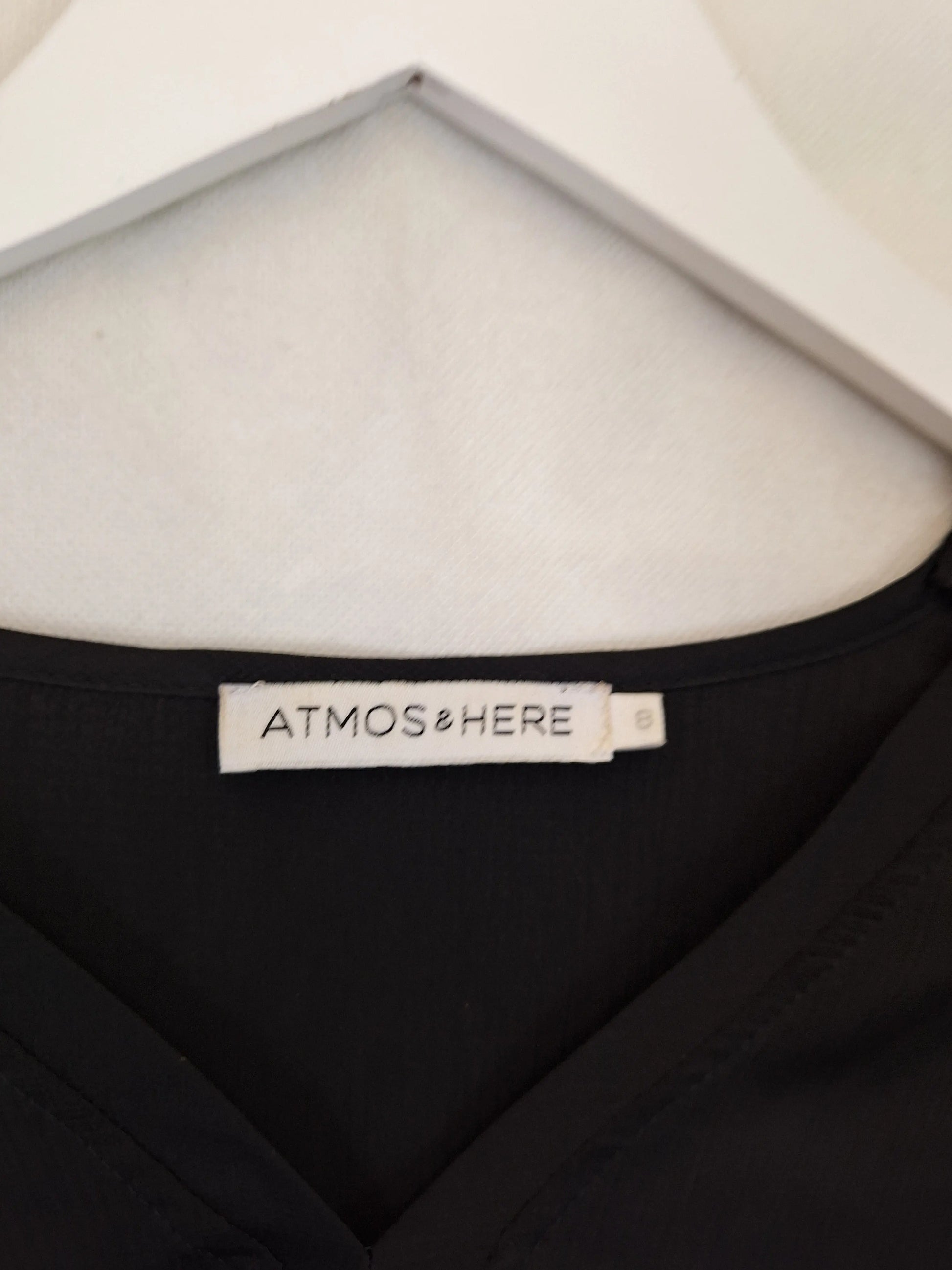 Atmos & Here Shiny V- Neck Boxy Top Size 8 by SwapUp-Online Second Hand Store-Online Thrift Store