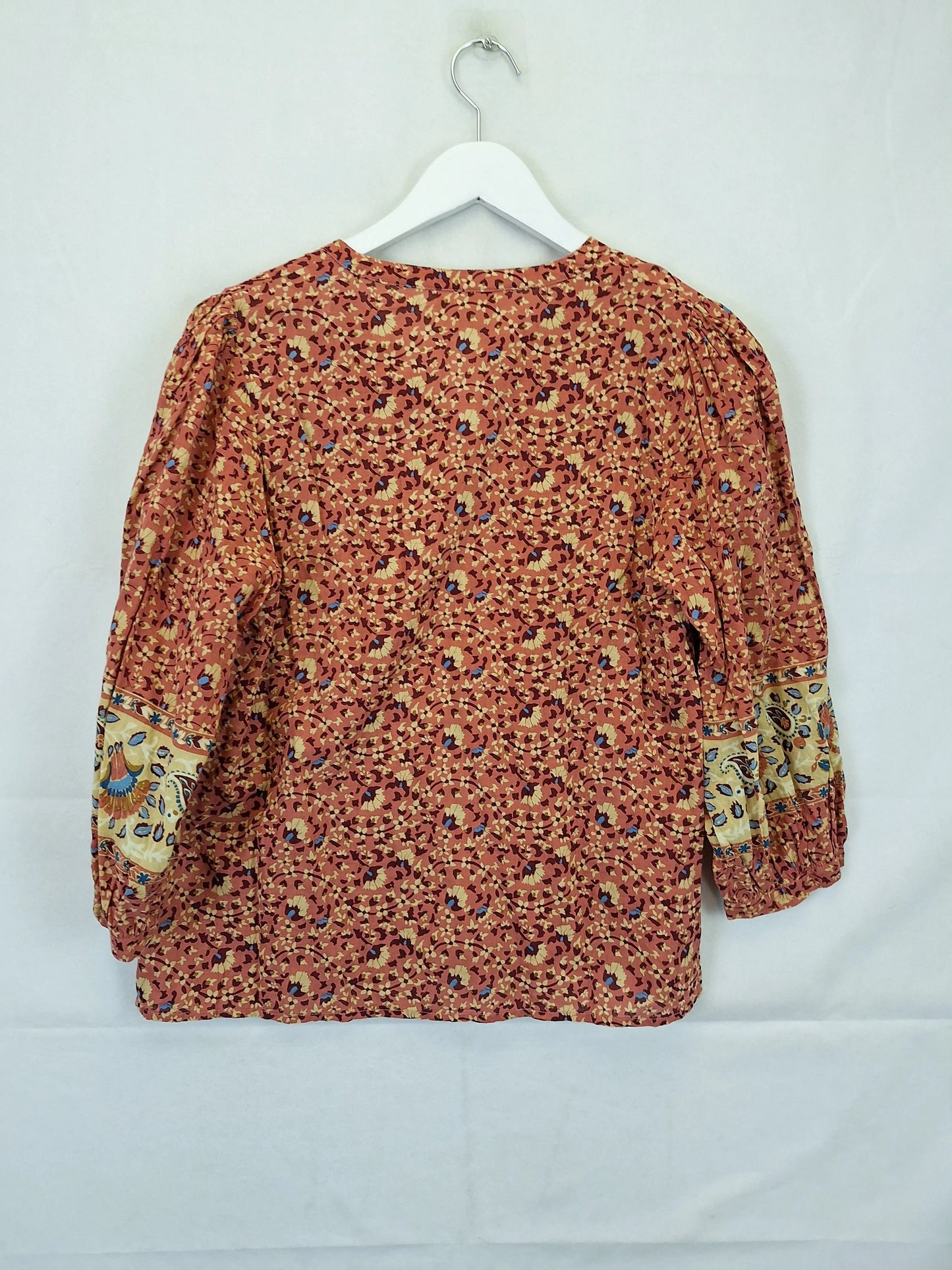Auguste Boho Everyday Balloon Sleeve Top Size S by SwapUp-Online Second Hand Store-Online Thrift Store