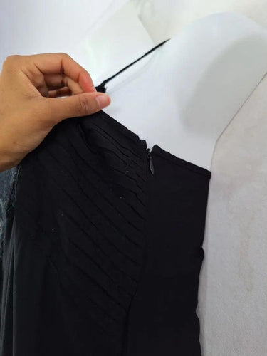 Auguste Chic Embroidered Little Black Slip Dress Size 16 by SwapUp-Online Second Hand Store-Online Thrift Store