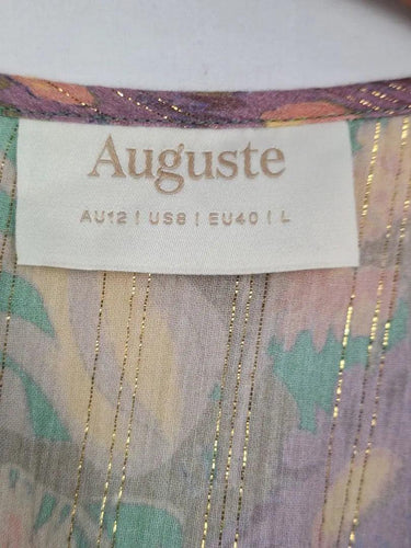 Auguste Ethereal Floral Sparkle Dress Size 12 by SwapUp-Online Second Hand Store-Online Thrift Store