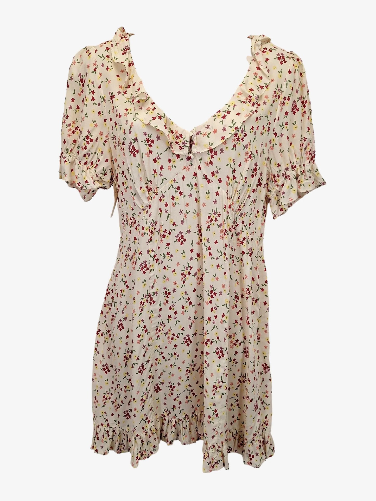 Auguste Floral Sheer Spring Midi Dress Size 12 by SwapUp-Online Second Hand Store-Online Thrift Store