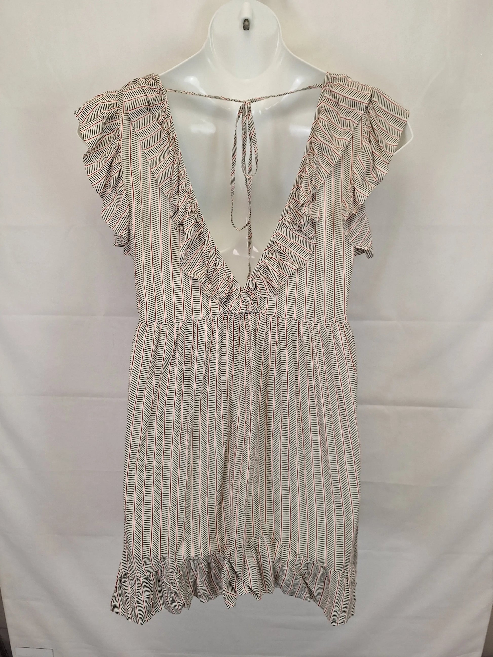 Auguste Light Summer Plunge Midi Dress Size 12 by SwapUp-Online Second Hand Store-Online Thrift Store