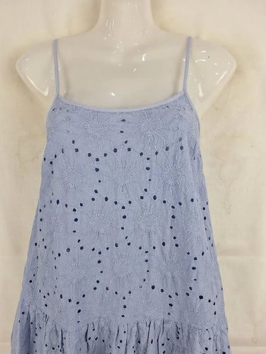 Auguste Summer Skyblue Floral Dress Size 4 by SwapUp-Online Second Hand Store-Online Thrift Store
