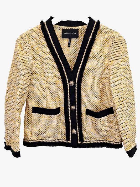 BCBG Max Azria Sophisticated Tweed Button Up Jacket Size XXS by SwapUp-Online Second Hand Store-Online Thrift Store