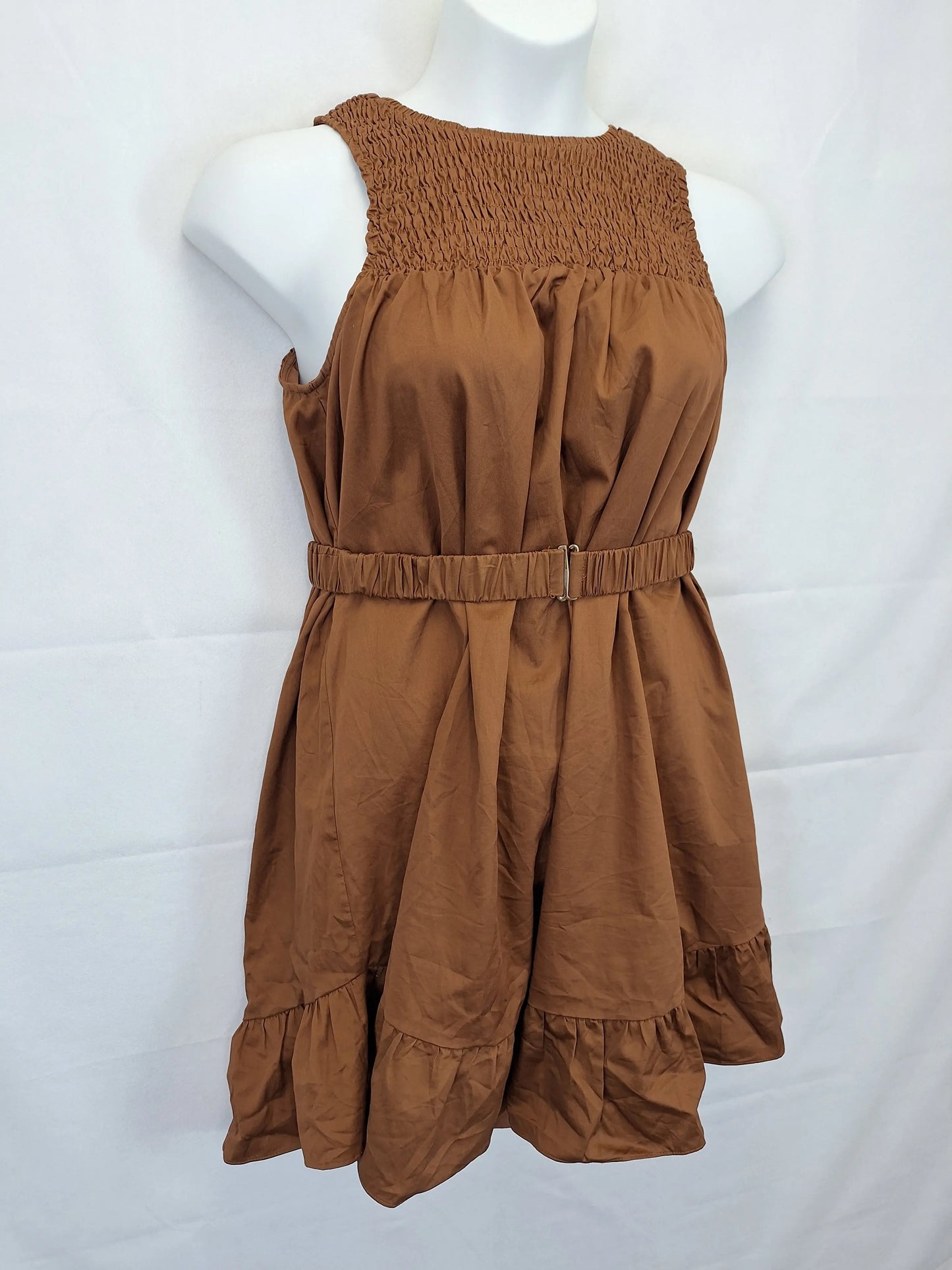 BWLDR Shirred Breast Frilled Mini Dress Size 18 by SwapUp-Online Second Hand Store-Online Thrift Store