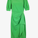 Badgley Mischka Apple Green Puff Sleeve Midi Dress Size 6 by SwapUp-Online Second Hand Store-Online Thrift Store