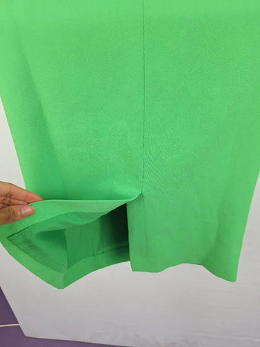 Badgley Mischka Apple Green Puff Sleeve Midi Dress Size 6 by SwapUp-Online Second Hand Store-Online Thrift Store