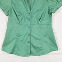 Banana Republic Moss Button Up Puff Sleeve Blouse Size 8 by SwapUp-Online Second Hand Store-Online Thrift Store