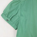 Banana Republic Moss Button Up Puff Sleeve Blouse Size 8 by SwapUp-Online Second Hand Store-Online Thrift Store