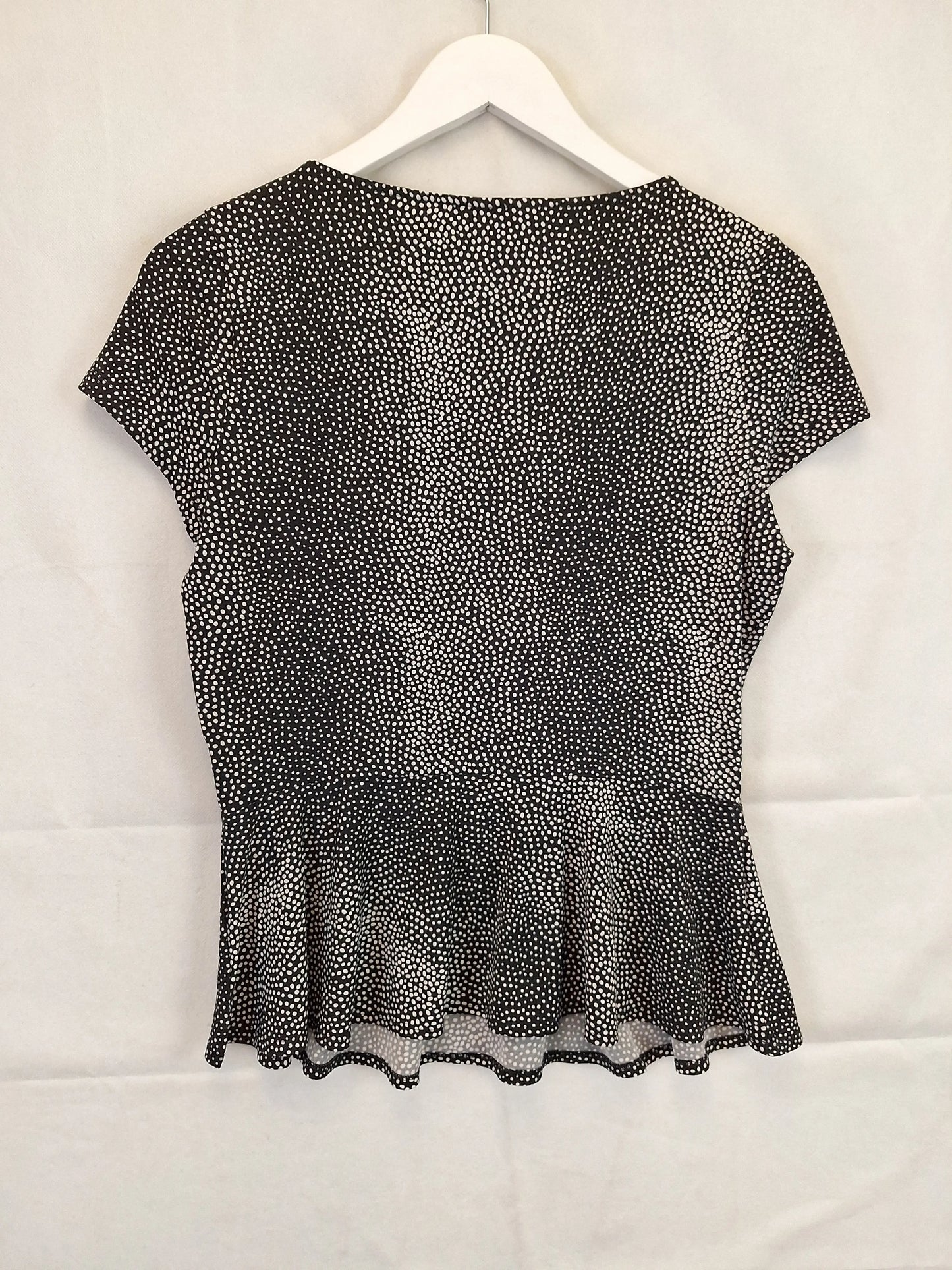 Basque Classic Round Neck Peplum Top Size 12 by SwapUp-Online Second Hand Store-Online Thrift Store