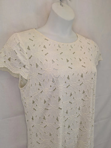 Basque Elegant Sheer Midi Dress Size 14 by SwapUp-Online Second Hand Store-Online Thrift Store