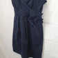 Basque Navy Evening Flower Mini Dress Size 10 by SwapUp-Online Second Hand Store-Online Thrift Store