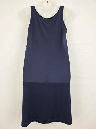 Basque Navy Stretch Draped Slip Dress Size 10 by SwapUp-Online Second Hand Store-Online Thrift Store