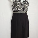 Basque Ribbon Belted Office Dress Size 12 by SwapUp-Online Second Hand Store-Online Thrift Store