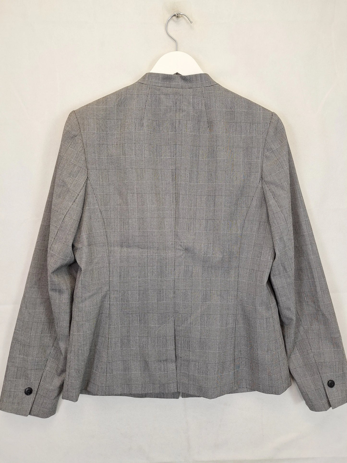 Basque Tailored Check Blazer Size 12 by SwapUp-Online Second Hand Store-Online Thrift Store