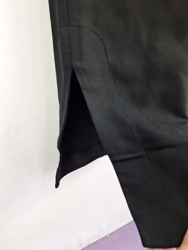 Bassike Crepe Deep V Contrast Stitch Midi Dress Size S by SwapUp-Online Second Hand Store-Online Thrift Store