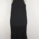 Bassike Crepe Deep V Contrast Stitch Midi Dress Size S by SwapUp-Online Second Hand Store-Online Thrift Store