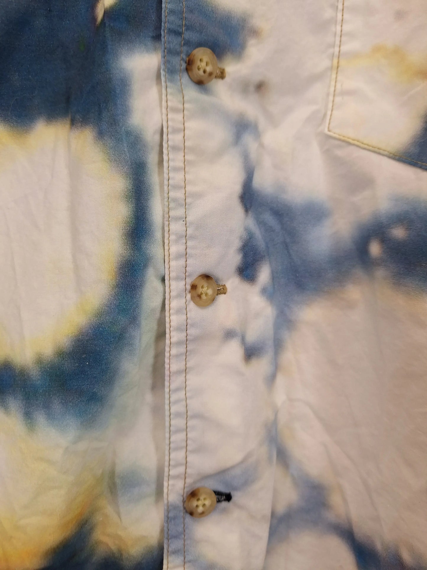 Bassike Tie-dye Collarless Button Down Shirt Size 12 by SwapUp-Online Second Hand Store-Online Thrift Store