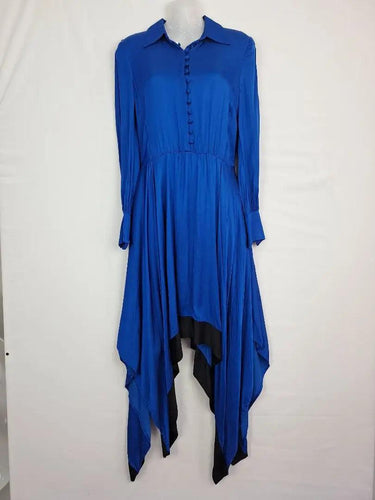 Baum und Pferdgarten Button Up Asymmetrical Hem Party Midi Dress Size 6 by SwapUp-Online Second Hand Store-Online Thrift Store