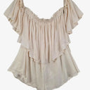 Bec & Bridge Cream Layered Off Shoulder Jumpsuit Size 12 by SwapUp-Online Second Hand Store-Online Thrift Store