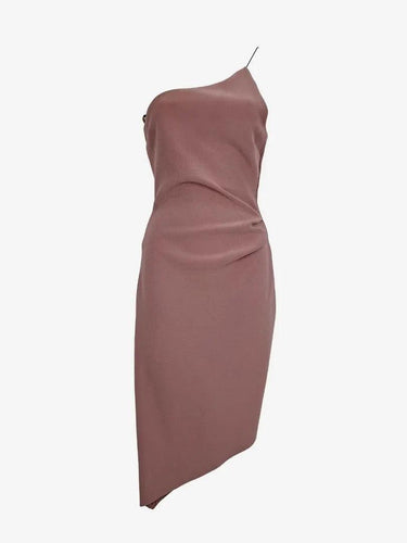 Bec & Bridge Mauve Asymmetric Draped Evening Midi Dress Size 8 by SwapUp-Online Second Hand Store-Online Thrift Store