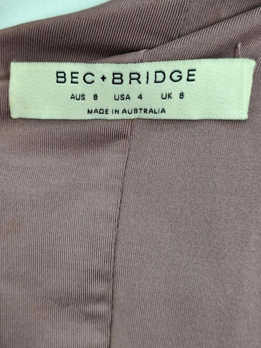 Bec & Bridge Mauve Asymmetric Draped Evening Midi Dress Size 8 by SwapUp-Online Second Hand Store-Online Thrift Store